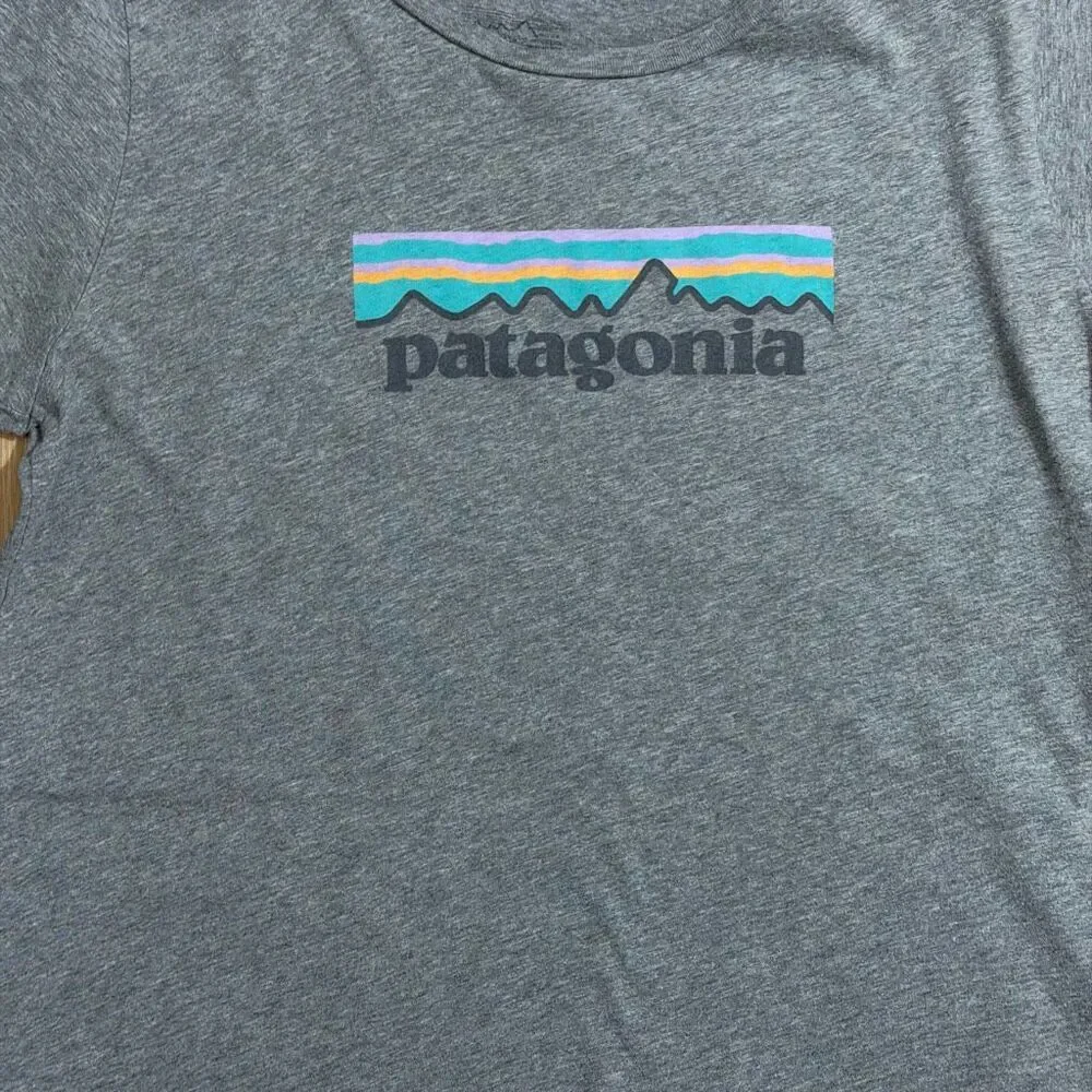 Patagonia Gray T Shirt Size Medium Gorpcore Outdoor Normcore Hiking Outside Eco - Picture 2 of 4